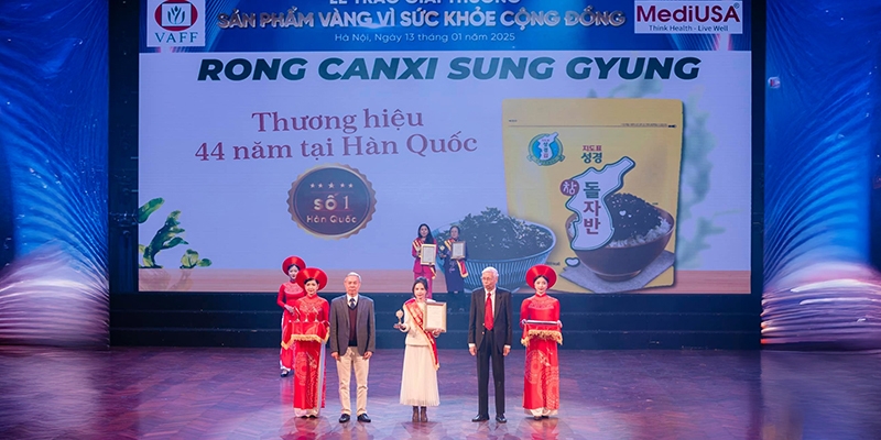 RONG BIỂN CANXI SUNG GYUNG – VINH DỰ ĐẠT GIẢI “SẢN PHẨM VÀNG VÌ SỨC KHỎE CỘNG ĐỒNG”
