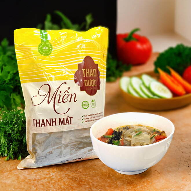 Miến Dong Đỏ Thảo Dược Thanh Mát Sợi To Dai Giòn - Dinh Dưỡng Cao